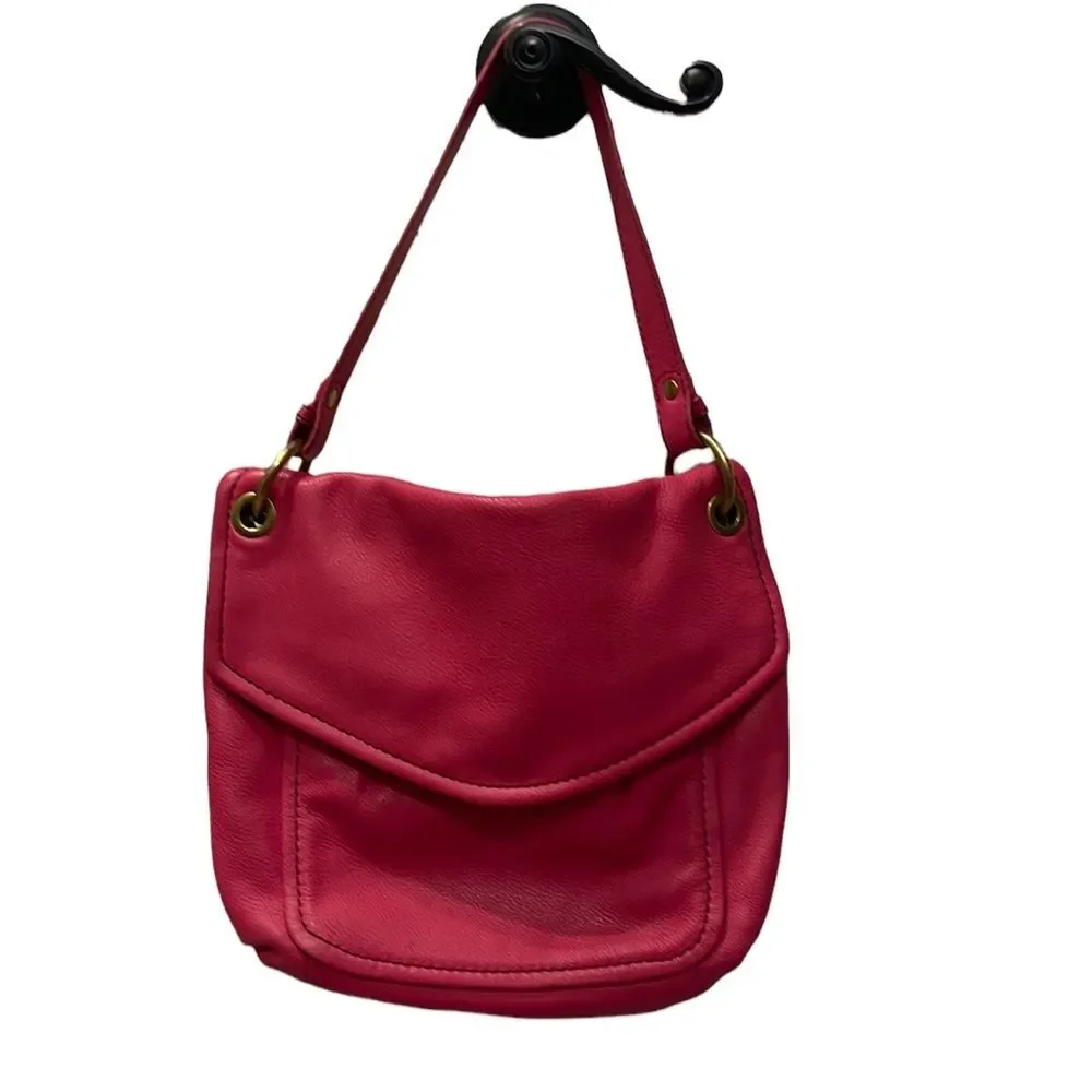 Fossil Long Live Vintage Leather Shoulder Bag SHB5054 Pink Pebbled Leather